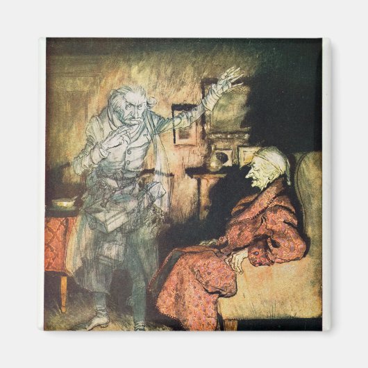 Scrooge en de Ghost van Marley Magneet (Voorkant)
