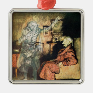 Scrooge en de Ghost van Marley Metalen Ornament