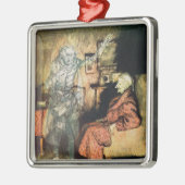 Scrooge en de Ghost van Marley Metalen Ornament (Links)