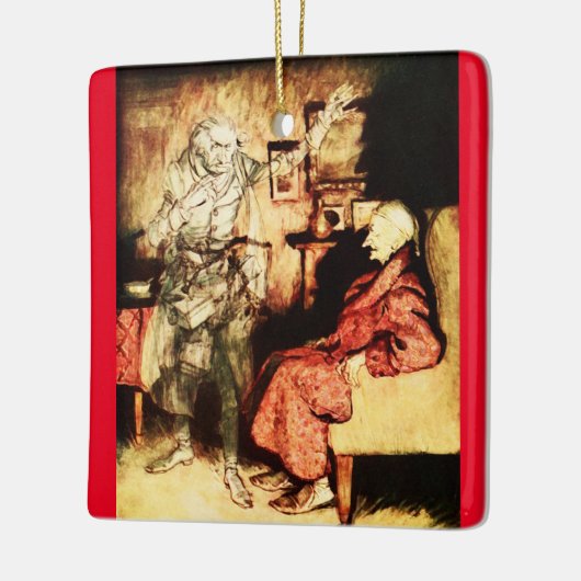 Scrooge en Marley Keramisch Ornament (Links)