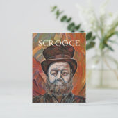 Scrooge Feestdagenkaart (Staand voorkant)