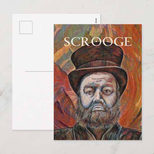 Scrooge Feestdagenkaart (Voorkant / Achterkant)