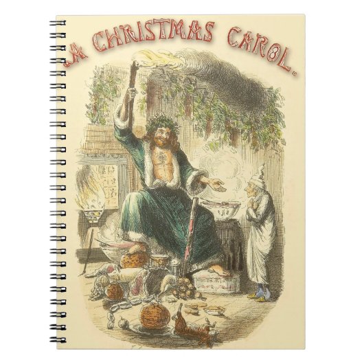 Scrooge Geest van Kerstmis Victorian Notitieboek (Voorkant)