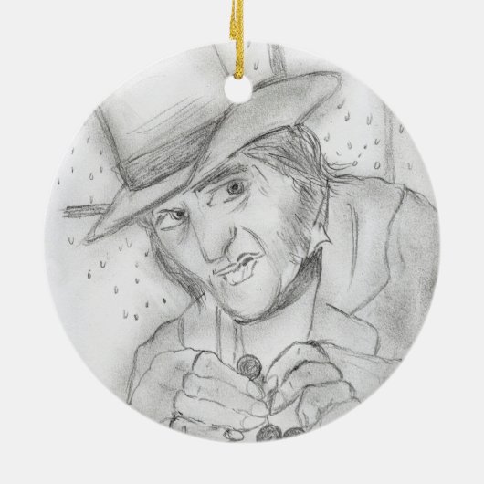 Scrooge Keramisch Ornament (Achterkant)
