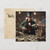 Scrooge Kerstkaart (Voorkant / Achterkant)