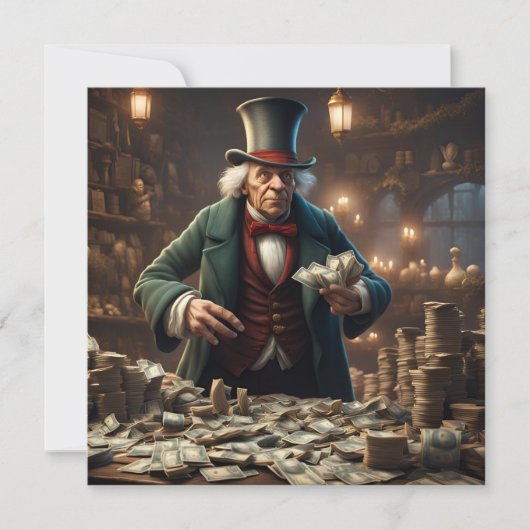 Scrooge Kerstkaart (Voorkant)