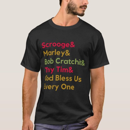 Scrooge Marley Festive Modern Dickens Kerstmis T-shirt (Voorkant)