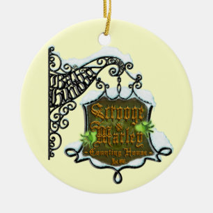 Scrooge&MarleySignScene Keramisch Ornament