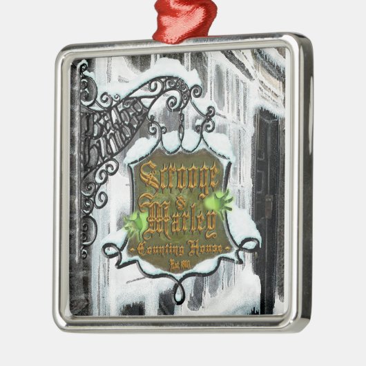 Scrooge&MarleySignScene Metalen Ornament (Links)