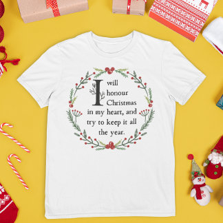 Scrooge Quote Dickens A Kerstcarol Victoriaans T-shirt