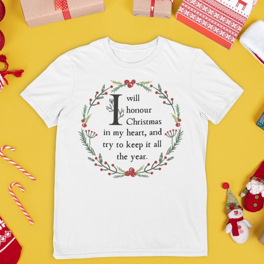 Scrooge Quote Dickens A Kerstcarol Victoriaans T-shirt