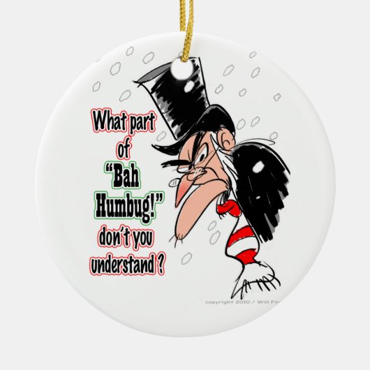 "Scrooge"-versiering Keramisch Ornament (Voorkant)