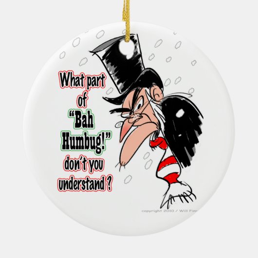"Scrooge"-versiering Keramisch Ornament (Achterkant)