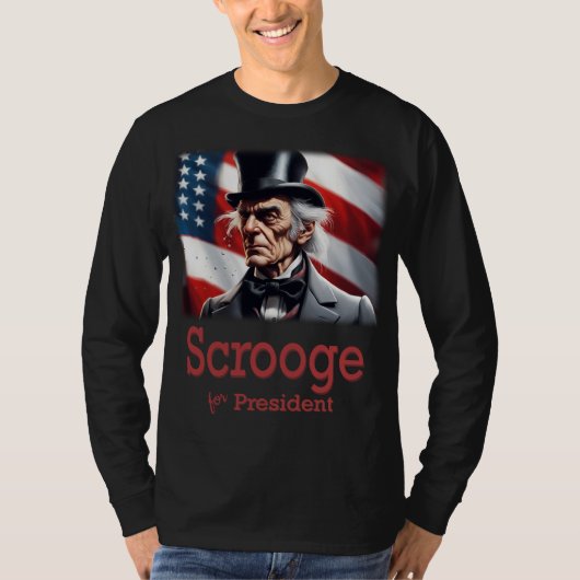 Scrooge voor president t-shirt (Voorkant)