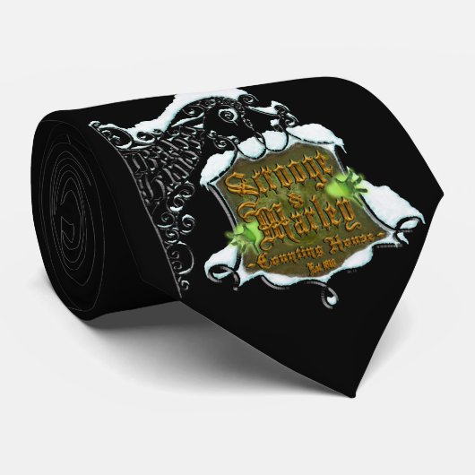 ScroogeHauntedSign Stropdas (Opgerold)