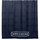 Scrub-A-Dub-Dub moderne masculinaire blauwe streep Douchegordijn (Voorkant)