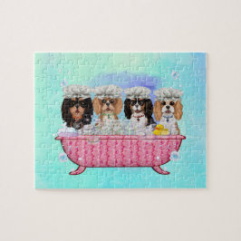 Scrub-a-Dub-Four Cavaliers in a Tub Puzzle Legpuzzel