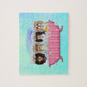 Scrub-a-Dub-Four Cavaliers in a Tub Puzzle Legpuzzel (Verticaal)