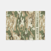 Scrub Camo met aangepaste tekst Fleece Deken (Voorkant (Horizontaal))