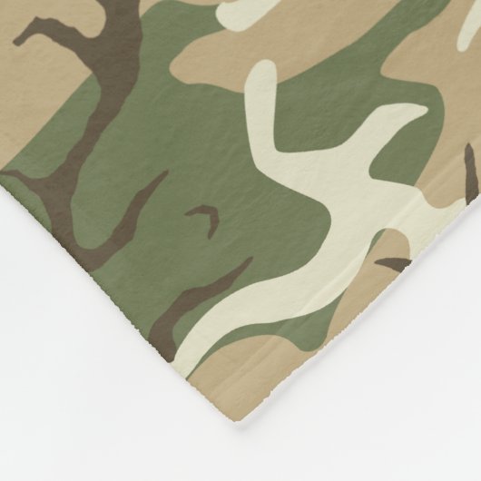 Scrub Camo met aangepaste tekst Fleece Deken (Hoek)