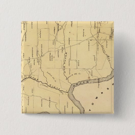 Scrub Grass Township Vierkante Button 5,1 Cm (Voorkant)