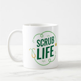 Scrub Life Mug – Fun Gift for Nurses & Medical Sta Koffiemok