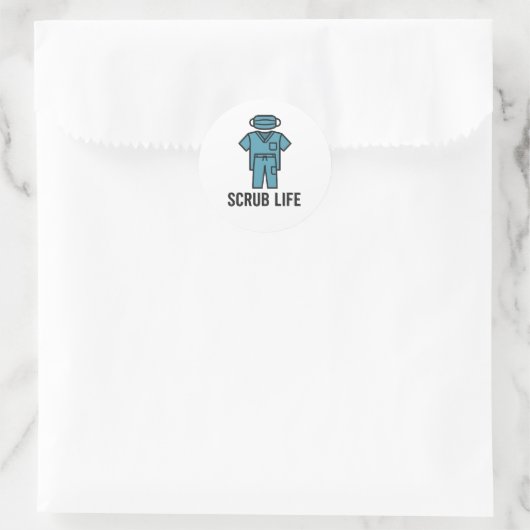 Scrub Life Ronde Sticker (Tas)