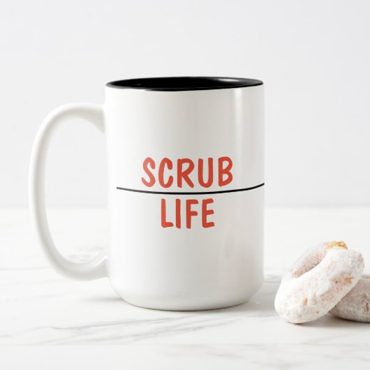 Scrub Life Tweekleurige Koffiemok (Met donut)