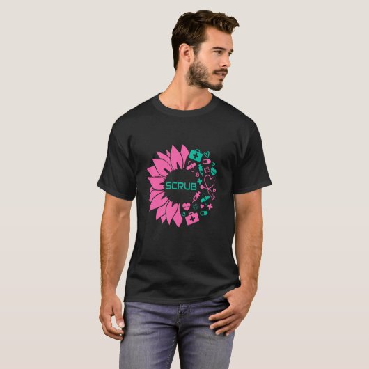 Scrub Life Zonnebloem Zondag Zenuwdag Week 2021 Ch T-shirt (Voorkant volledig)