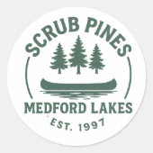 Scrub Pines Sticker groen/wit (Voorkant)