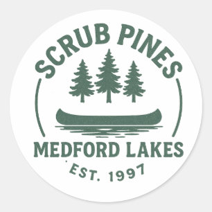 Scrub Pines Sticker groen/wit