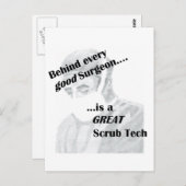 Scrub Tech Briefkaart (Voorkant / Achterkant)