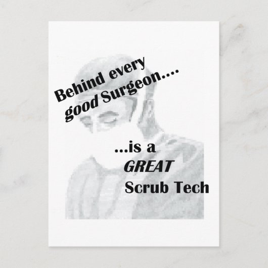 Scrub Tech Briefkaart (Voorkant)