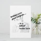 Scrub Tech Briefpapier (Staand voorkant)
