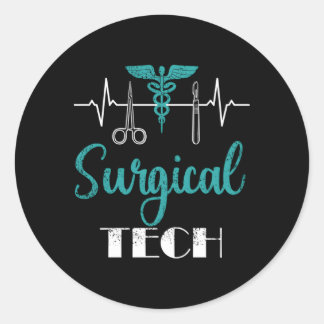 Scrub Tech Chirurgische Tech Week Technologist Tec Ronde Sticker