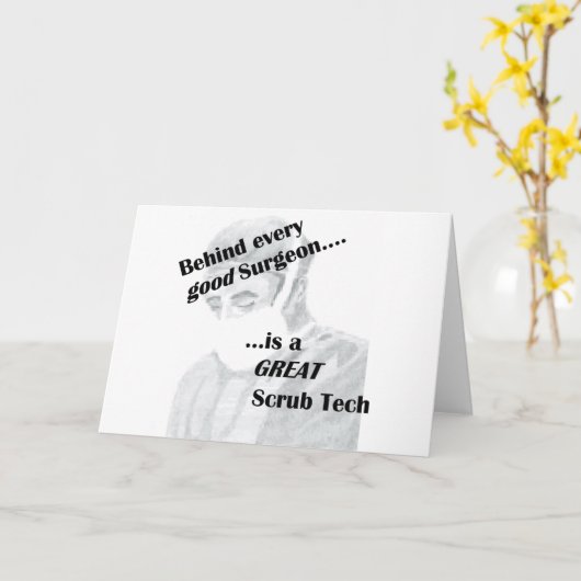Scrub Tech Kaart (Gele Bloem)