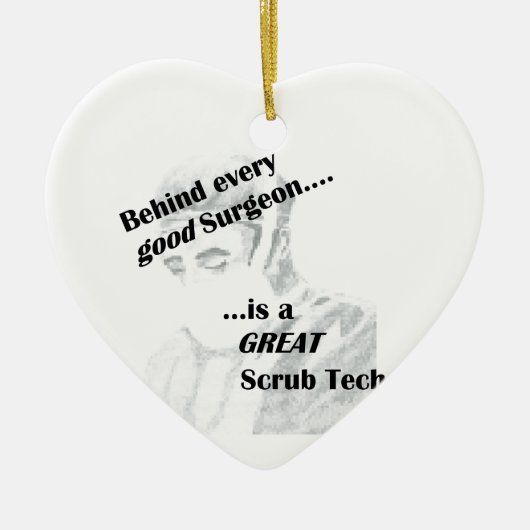 Scrub Tech Keramisch Ornament (Voorkant)