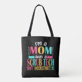 Scrub Tech Mam Surg Technologist Technicus Gift Tote Bag (Achterkant)