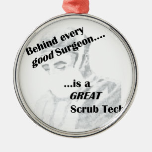 Scrub Tech Metalen Ornament
