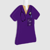 Scrub Top Ornament - Paars met lichte huid Ormenus (voorkant)