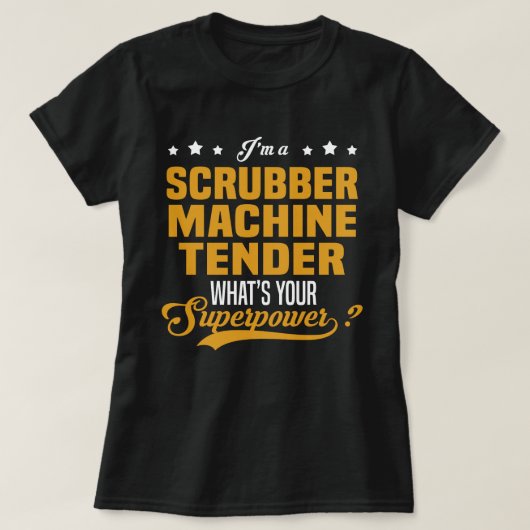 Scrubber machine tender t-shirt (Design voorkant)