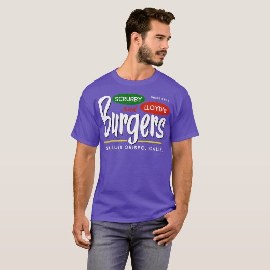 Scrubby Lloyds Burgers San Luis Obispo T-shirt (Voorkant volledig)