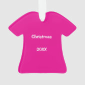 Scrubs Uniform Neurse Hot Pink Shirt Kerstmis Orn Ornament (achterkant)