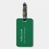 Scrubs Uniform Nurse Dk Green Bagagelabel (Achterkant verticaal)