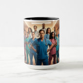 Scrubs voor superhelden mok (Midden)