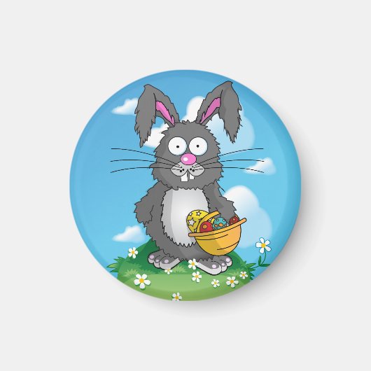 Scruffy Easter Bunny Magneet (Voorkant)