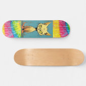 Scruffy Kat kunst grappig Skateboard Deck (Horizontaal)