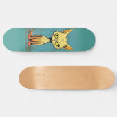 Scruffy Kat kunst grappig Skateboard Deck (Horizontaal)