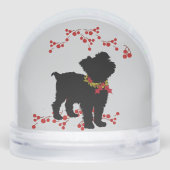 Scruffy Mutt Naughty n' Cute Christmas Sneeuwbol (Achterkant)