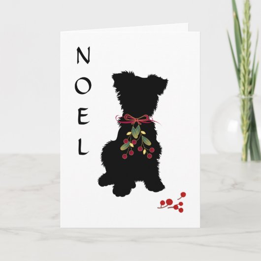Scruffy Mutt Noel Peace & Joy Vakantieseizoen Kaart (Voorkant)